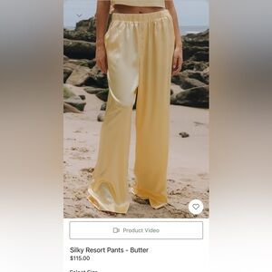 Daily drills silky resort pants in Butter yellow!